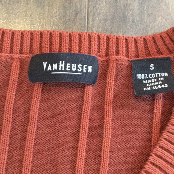 Van Heusen Mens 100% Cotton Rib V-Neck Sweater – S - Picture 4 of 7